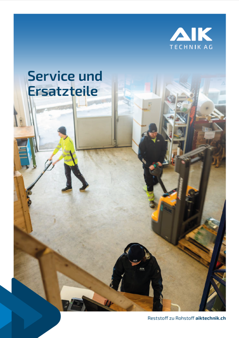 Titelbild Flyer Service und Ersatzteile